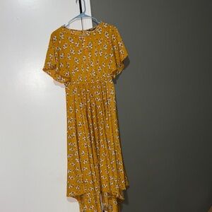 Floral Yellow Kids Dress